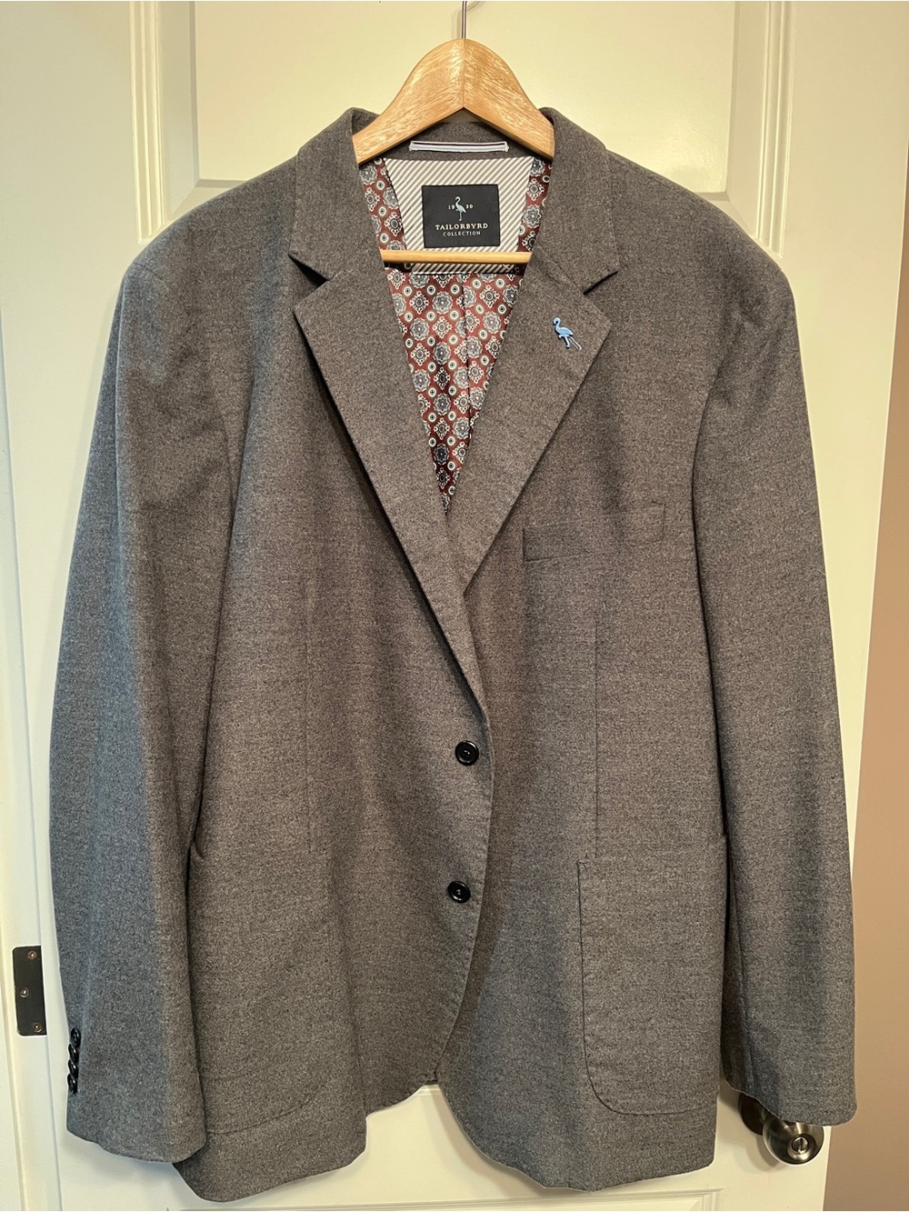 Tailorbyrd Men’s Gray Sport Coat - Two-Button Blazer